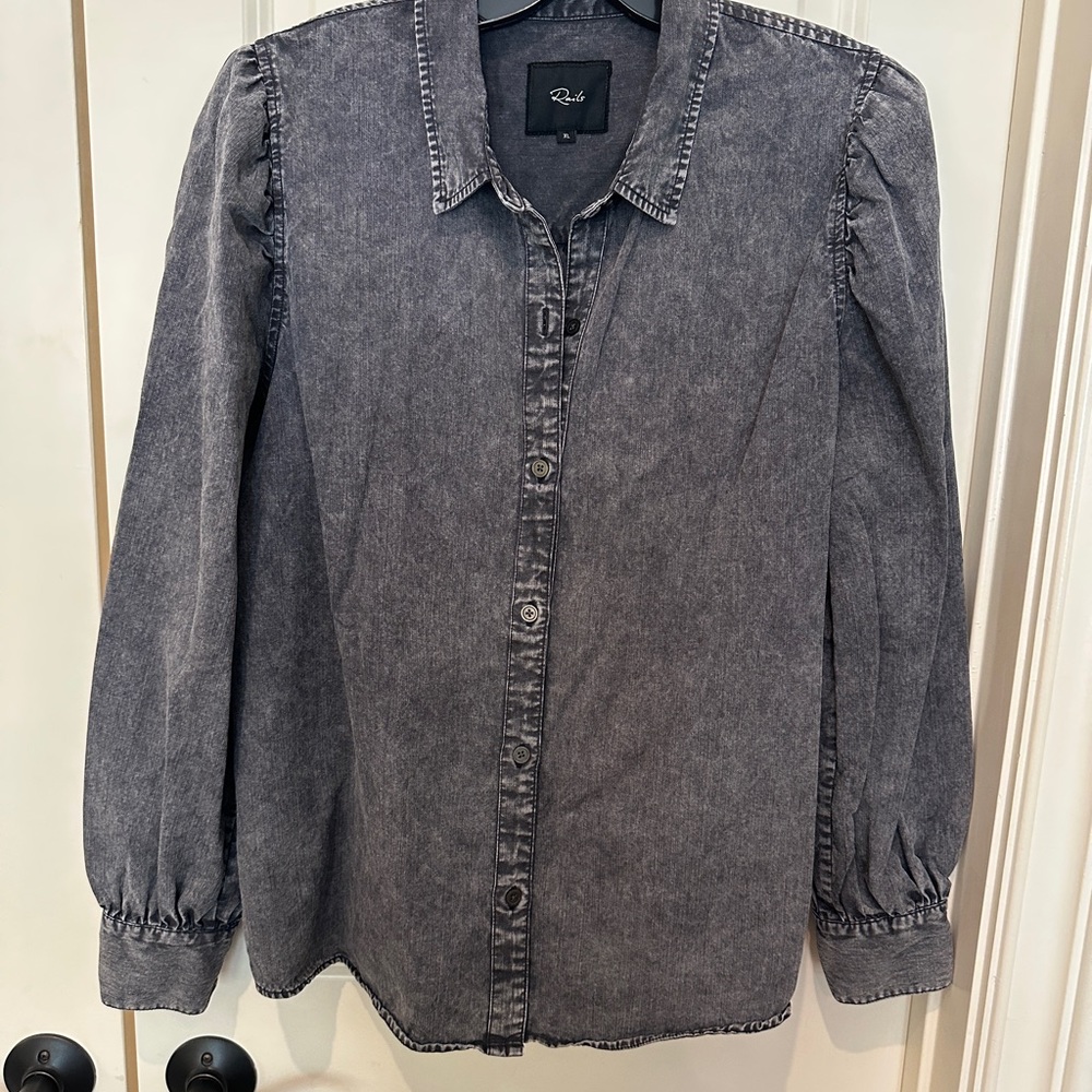 Rails Black Washed Button-Up Shirt
